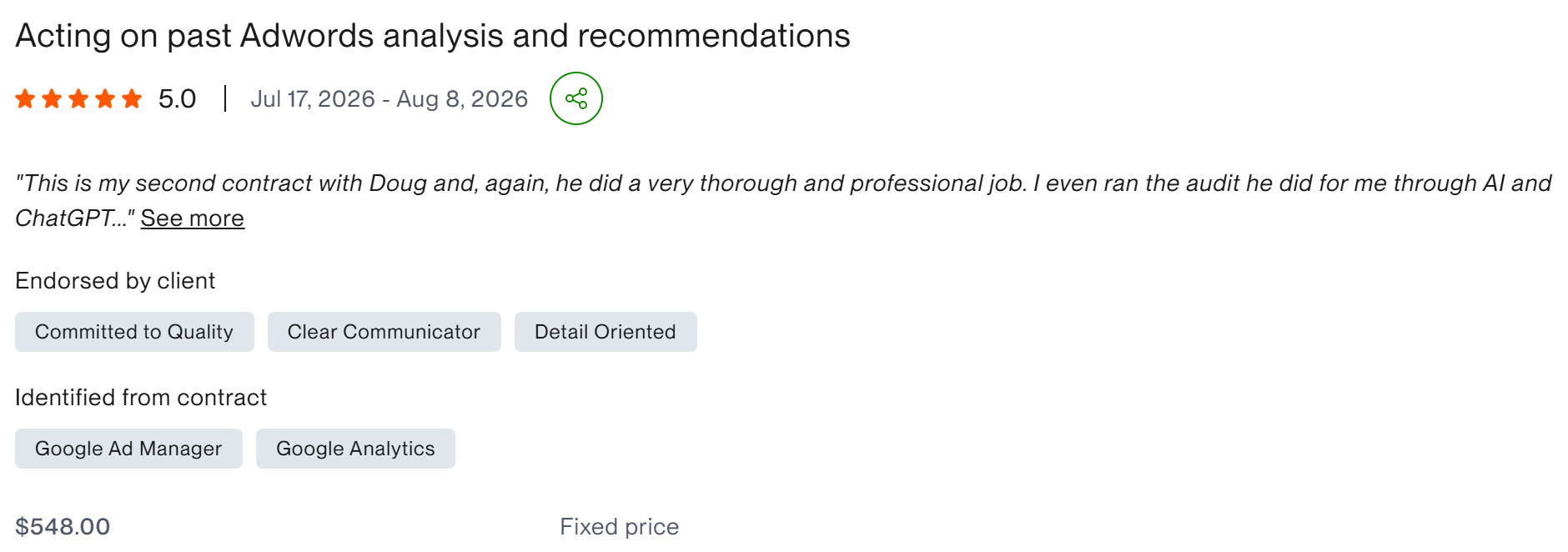 Google Ads client result 2