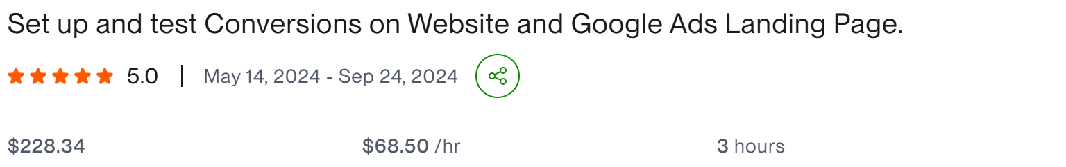 Conversion setup and testing - client result