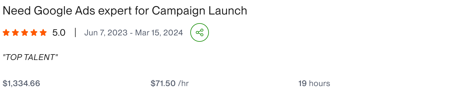 Google Ads Campaign Launch expert - client result